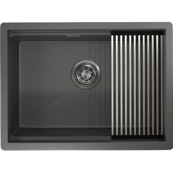 Кухонная мойка GRANULA KITCHEN SPACE KS-6045U графит матовый