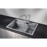 Кухонная мойка GRANULA KITCHEN SPACE KS-7302 алюминиум 7302 ALYUMIHIYM