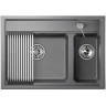 Кухонная мойка GRANULA KITCHEN SPACE KS-7302 алюминиум 7302 ALYUMIHIYM