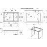 Кухонная мойка GRANULA KS-7304U, алюминиум 7304U ALYUMIHIYM