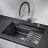 Кухонная мойка GRANULA KS-7304U, шварц (черный металлик) 7304U SHBAPC